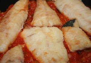 Bacalao con salsa de tomate