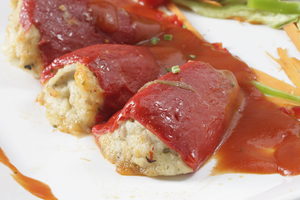 Pimientos rellenos de marisco